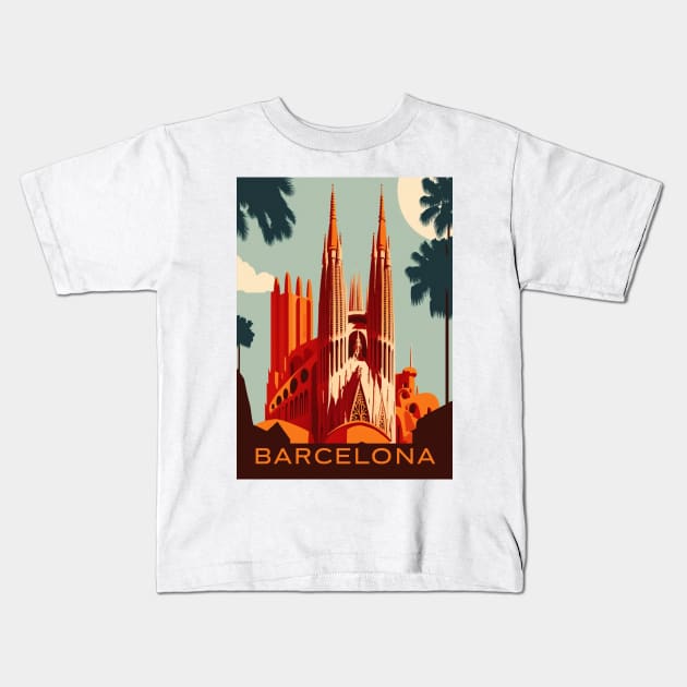 Barcelona Kids T-Shirt by johnsalonika84